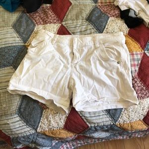 white jean shorts